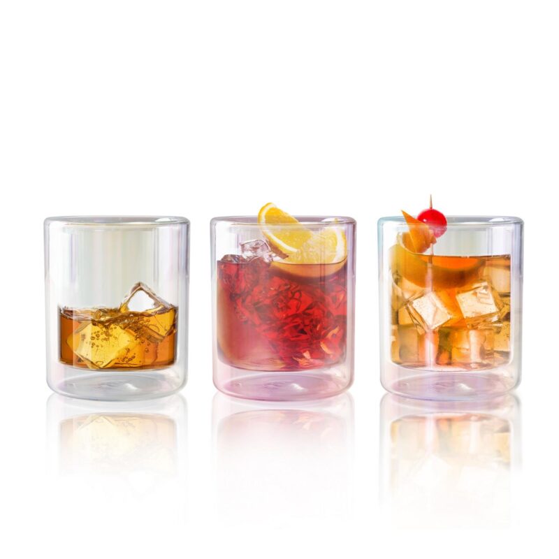 Custom Asobu® 12 Oz. Iridescent Old Fashioned Glass - 2